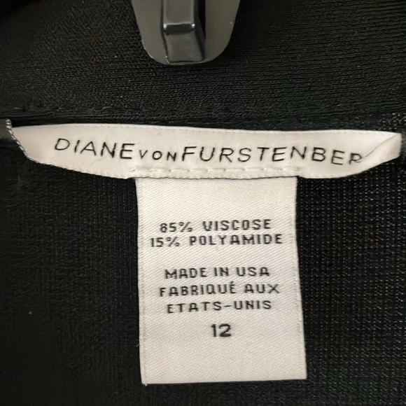 Diane Von Furstenberg Black Wrap Dress NWT - Picture 2 of 6
